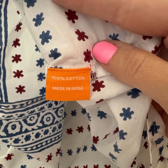 NWT Oliphant Ellis Blue Ruffle Front Blouse - Picture 6 of 10